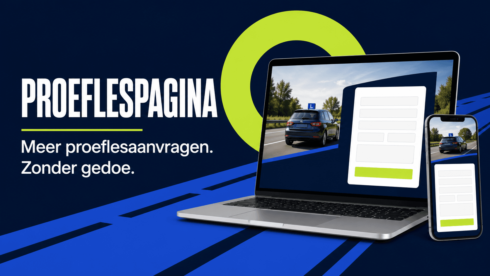 ProeflesPagina op laptop en telefoon